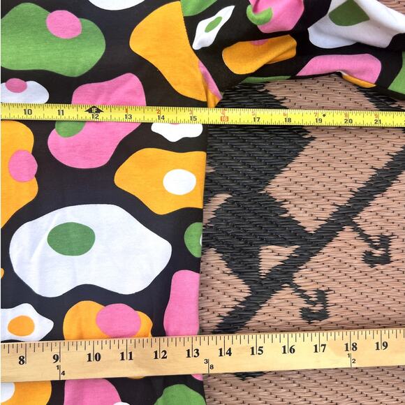 Nooworks | NWOT Olive Egg Psychedelic Print Mock Neck Midi Dress Size XS - Picture 5 of 6